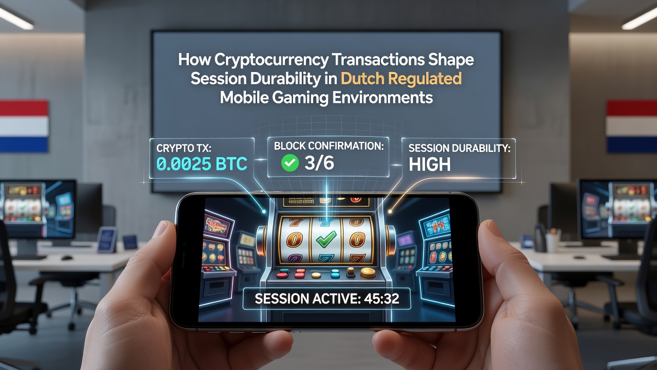 Diagram van sessieduurzaamheid door cryptocurrency betalingen in mobiele gaming