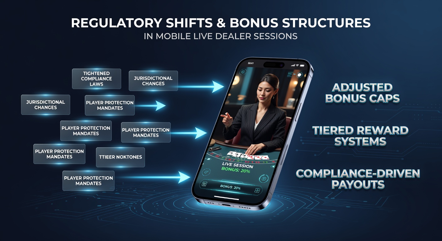 Mobiele live dealer sessies met focus op bonusaanpassingen onder nieuwe regelgeving