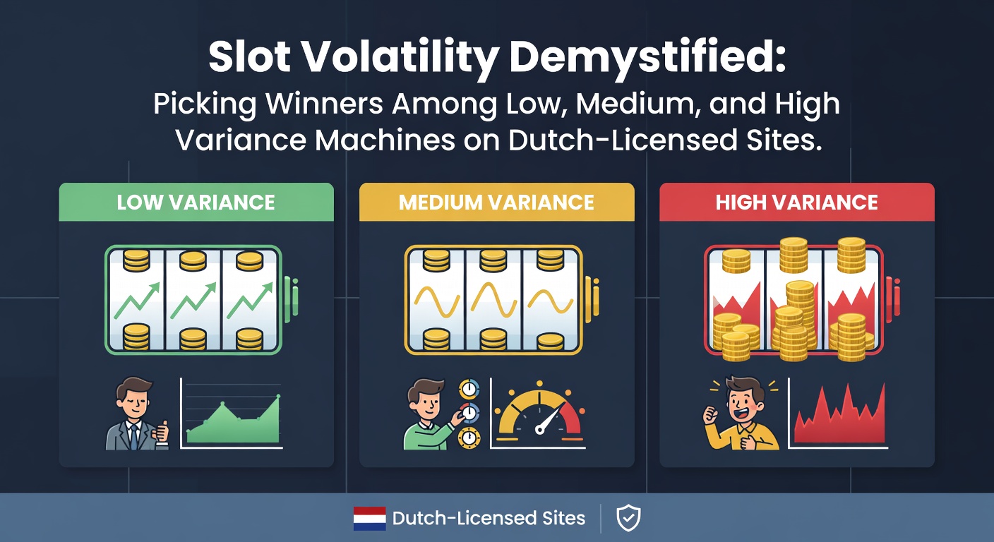 Grafiek met voorbeelden van slotwinsten bij verschillende volatiliteitniveaus op Nederlandse online casino's