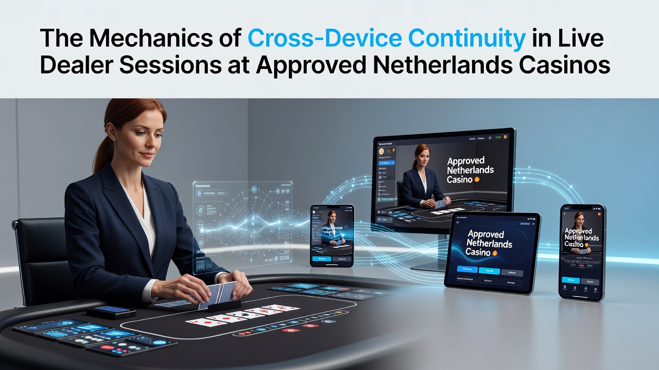 Illustratie van naadloze apparaatovergangen tijdens live dealer sessies in Nederlandse casinos