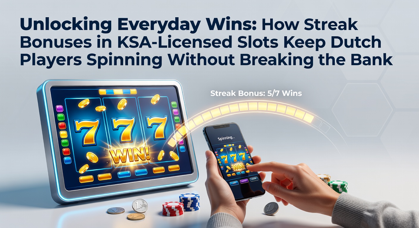 Slotmachine met streak bonus in actie op een Nederlands online casino platform, waar munten en free spins opstapelen